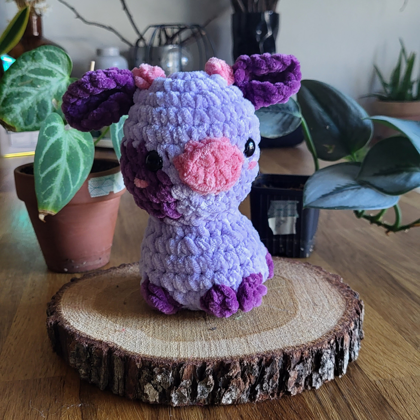 MAGGIE - Vachette en crochet Mauve / Violette