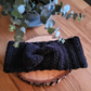 BOHEME - Bandeau noir en laine velour